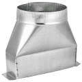 7" Galvanized Transition - Long Throat (3-1/4" x 10" Round)