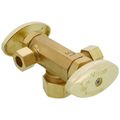 Product Image of 1/2" Nom Compression (5/8" OD) x 3/8" OD Compression Dual Handle Multi-Turn Angle Stop Valve - LF (Rough Brass)