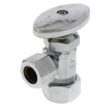 Product Image of 1/2" Nom Compression (5/8" OD) x 1/2" OD Compression Angle Stop Valve - LF894203, No Lead (Chrome)