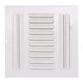 Product Image of 8" x 8" (Wall Opening Size) Three-Way White Sidewall/Ceiling Register (303 Series)