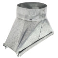 5" Galvanized Transition (3-1/4" x 10" Round)