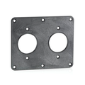 Product Image of 2, 1.56" Dia Single Receptacle Coverplate (Black)