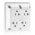 Product Image of 20A 4-in-1 Quadruplex Receptacle/outlet, Industrial Grade (White)