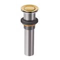 Product Image of Brushed Gold Pop-up Drain No Overflow, 140780BG