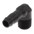 Product Image of 1/2" x 3/8" Polypropylene Spiral Barb 90° Elbow (MIPT x Spiral Barb)