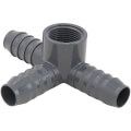 Product Image of 3/4" x 3/4" PVC Barbed Insert Side Outlet Tee (Insert x FIPT)