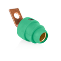 Product Image of 18 Series Terminal Connector, Offset, Female, 400A Max, 600V Bus Bar Mount Termination, #2-4/0 Cable Range (Green)