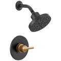 Product Image of Nicoli Monitor 14 Series Shower Only (Matte Black/Champagne Bronze), 142749-GZ