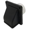 Product Image of 4" Black Plastic Exhaust Soffit Dryer Vent w/ 3" Aluminum Pipe