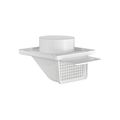 Product Image of 4" White Plastic Soffit Exhaust Vent w/ Damper & Screen, 1.4" Collar