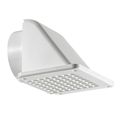 Product Image of 4" White Plastic Recessed Soffit Exhaust Vent w/ Damper & Screen