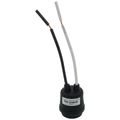 Product Image of Weatherproof Replacement Lampholder w/ Wire Leads, Medium Base - Black (600V, 660W)