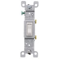 Product Image of Single-Pole Grounding Toggle Light Switch - White (120V)