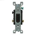 Product Image of 3-Way Residential Framed Grounding Toggle Switch, 15A - Brown (120V)