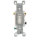 Product Image of 3-Way Framed Toggle Light Switch - White (120V)