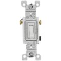 Product Image of 3-Way Framed Non-Grounding Toggle Light Switch - White (120V)
