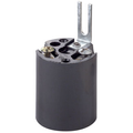 Product Image of Medium Base, 1 Piece, Keyless, Incandescent, Phenolic Lampholder, Bracket Mount, Single Circuit, Back Wired, (Black)