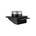 Product Image of 6" Black Plastic Soffit Exhaust Vent w/ Damper & Screen, 3" Pipe