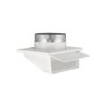 Product Image of 6" White Plastic Soffit Exhaust Vent w/ Damper & Screen, 3" Pipe