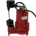 Product Image of RL-SC50V 115V, 1/2 HP, 4300 GPH Cast Iron Sump Pump w/ Vertical Switch, 10 ft. Cord (Red)