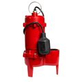 Product Image of RL-WC50TA 115V, 1/2 HP, 5600 GPH Cast Iron Sewage Pump w/ Tethered Switch and 10 ft. Cord (Red)