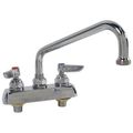 Product Image of Workboard Faucet, Deck Mount, 4" Centers, 8" Swing Nozzle, Lever Handles, B-1111