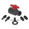 Product Image of 1/4" PVC Lab Ball Valve FKM Kit w/ 1/4" Tubing