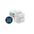 Product Image of Home 5e, Snap-in Jack, T568a/b Wiring, Pack of 25 (White)