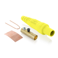 Product Image of 16 Series Taper Nose Cam-Type Female Plug, Contact & Insulator, Detachable, #2, 2/0 AWG, 300A Max, Type 3R When Mated (Yellow)