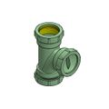 Product Image of 4" Labline Flame Retardant Polypropylene Acid Waste Cleanout Tee, W2045