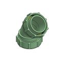 Product Image of 1-1/2" Labline Flame Retardant Polypropylene Acid Waste Loose Nut 45-Degree Elbow, W211