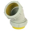 Product Image of 4" Labline Flame Retardant Polypropylene Acid Waste Loose Nut 45-Degree Elbow, W214