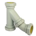 Product Image of 3" Labline Flame Retardant Polypropylene Acid Waste Combo Wye and 45-Degree Elbow, W3735