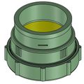Product Image of 4" Labline Flame Retardant Polypropylene Acid Waste Duriron Adapter, W464