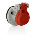 Product Image of Cam-Type Male/Female Panel Mount Receptacle Enclosure w/ Automatic Closing LidSS Spring (Red)