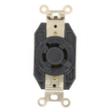 Product Image of 20A, 347/600V 3PY, NEMA L20-20R, 4P, 4W, Flush Mtg Locking Receptacle, Non-Grounding (Black)