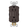 Product Image of Radiant Spec-Grade Tamper-Resistant Self-Test GFCI Receptacle, NEMA 15-5R, 15A - Brown (125V)
