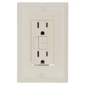 Product Image of Radiant Spec-Grade Weather-Resistant Self-Test GFCI Receptacle, NEMA 15-5R, 15A - Ivory (125V)