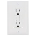 Product Image of Radiant Spec-Grade Weather-Resistant Self-Test GFCI Receptacle, NEMA 15-5R, 15A - White (125V)