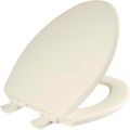 Product Image of Ashland Elongated Enameled Wood Toilet Seat, STA-TITE, Easy-Clean, Whisper-Close (Biscuit)