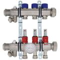Product Image of 3-Loop ProRadiant Stainless Steel Manifold Shut-Off/Balancing/Flow Meters
