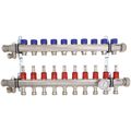 Product Image of 10-Loop ProRadiant Stainless Steel Manifold Shut-Off/Balancing/Flow Meters