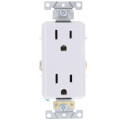 Product Image of 2 Pole Decora Plus Duplex Receptacle, Side Wired, 15A, NEMA 5-15R, White - (125V)