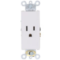 Product Image of Decora Plus Single Receptacle, 15A, NEMA 5-15R, 2P - White (125V)