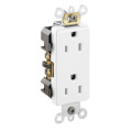 Product Image of Decora Plus Duplex Receptacle, Back/Side Wired, 15A, NEMA 5-15R, 2P, White (125V)