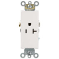 Product Image of Decora Plus Commercial Grade Single Receptacle - White (20A, 125V)