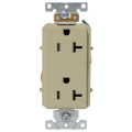 Product Image of Decora Plus Duplex Receptacle, Side Wired, 15A, NEMA 5-20R, 2P, Ivory (125V)