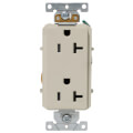 Product Image of Decora Plus Duplex Receptacle, Side Wired, 15A, NEMA 5-20R, 2P, Light Almond (125V)