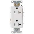 Product Image of Decora Plus Duplex Receptacle, Side Wired, 15A, NEMA 5-20R, 2P, White (125V)