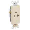 Product Image of Decora Plus Single Receptacle, 20A, NEMA 5-20R, 2P - Ivory (125V)